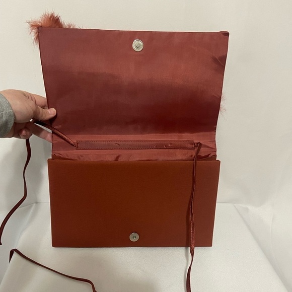 ML Studio vintage NWT feather rust colored purse/clutch deadstock - Picture 6 of 6